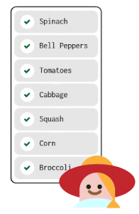 farmer confirming order