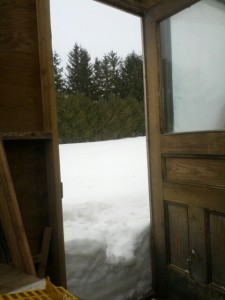 snow in the door
